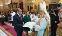 El presidente de Murcia, en una ceremonia religiosa.