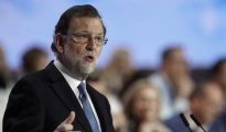 El presidente del PP, Mariano Rajoy, en el congreos nacional del partido