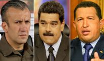 Tareck El Aissami, Nicolás Maduro y Hugo Chávez