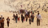 Yazidíes desplazados por la guerra