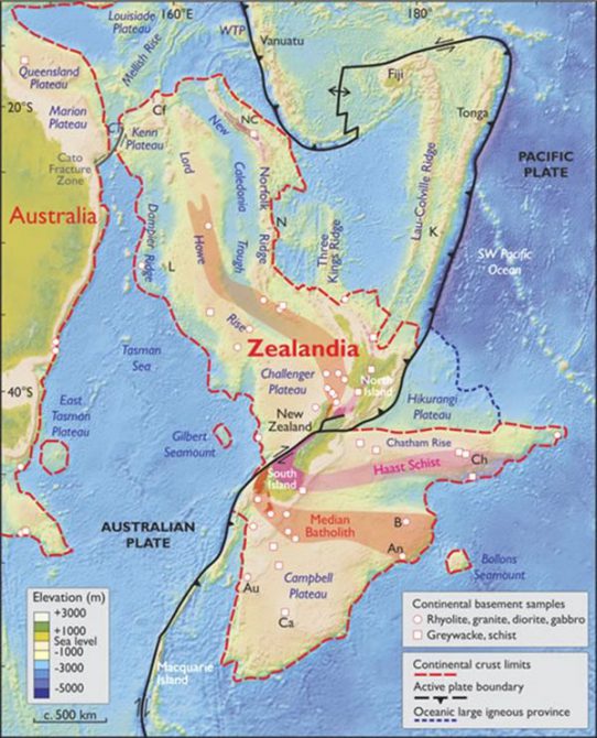 Los límites de Zealandia