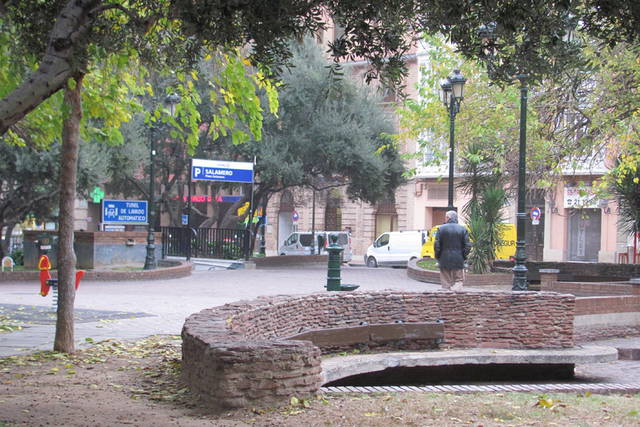 Plaza de Salamero de Zaragoza, donde tuvo lugar la pelea multitudinaria entre miembos de bandas lat