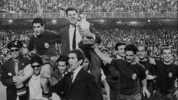 Eurocopa de fútbol de 1964. España se impuso en la final a la Unión Soviética.