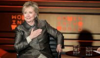 La ex secretaria de Estado estadounidense, Hillary Clinton, en la cumbre Mujeres en el Mundo en Nueva York