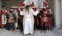 Un momento de la Passió que se celebra en Villalba dels Arcs (Tarragona)