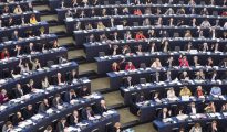 Los miembros del Parlamento Europeo, este miércoles, en Estrasburgo