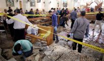 Imagen de un atentado islamista en una iglesia copta en Egipto.