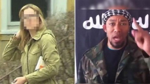 Captura tomada de la CNN de la agente y del yihadista.