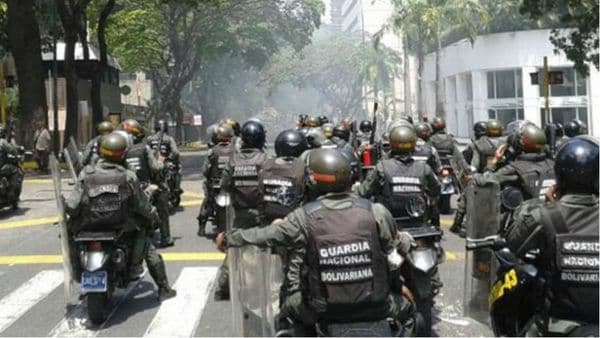  La represión de la Guardia Nacional Bolivariana