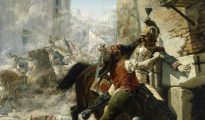 Malasaña y su hija batiéndose contra los franceses