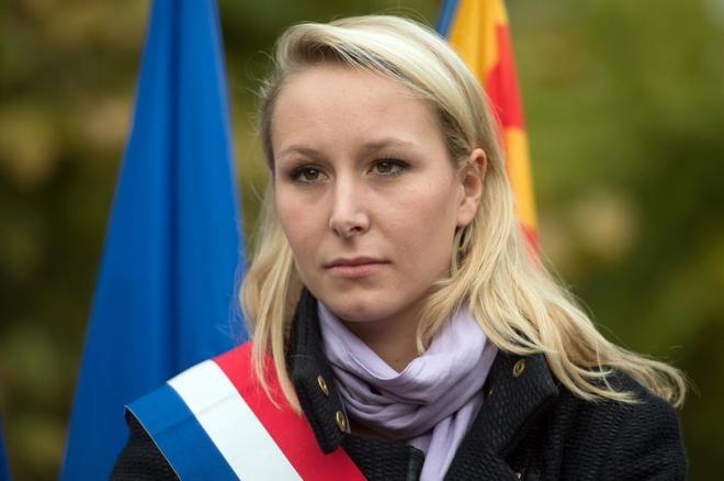 Marion Maréchal-Le Pen durante un mitin en Calais. 