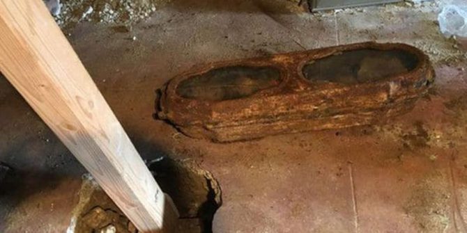 El garaje de los Karner, donde encontraron el féretro de Miranda.