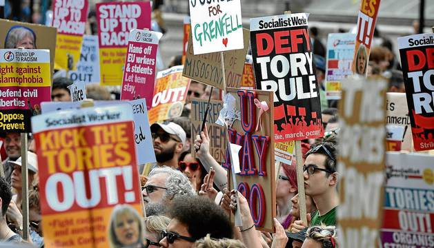 Protestas en Londres en contra del Brexit