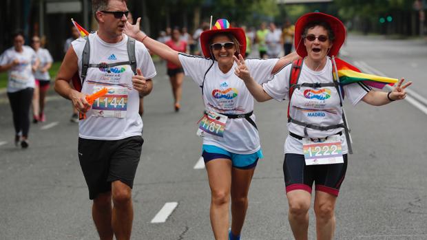 res participantes, en la Carrera por la Diversidad, en Madrid