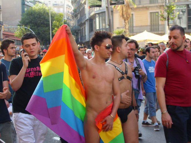 Desfile gay en Barcelona.