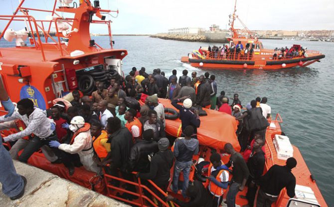 Imagen ilustrativa de una patera rescatada