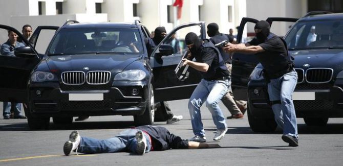 Imagen de la Policía marroquí en una de sus actuaciones.
