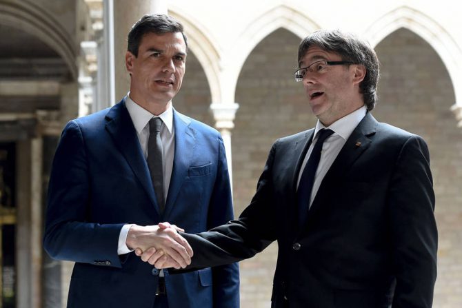 Sánchez y Puigdemont.