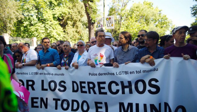 Cabecera de la manifestación del World Pride Madrid 2017