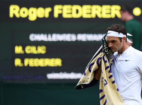 Roger Federer, durante su participación en la final de Wimbledon.  