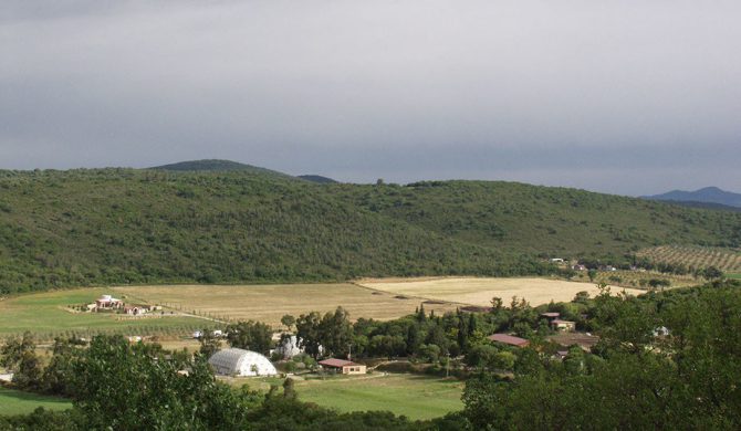 Vista panorámica de Nomadelfia.