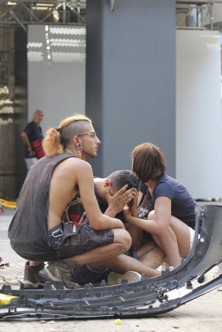 Imagen de la masacre terrorista en Barcelona.