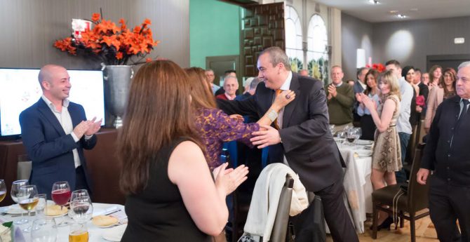 Armando Robles, en un acto con militantes malagueños de SOLUCIONA.
