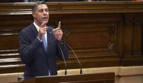 García Albiol durante su intervención en el Parlament del miércoles