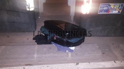 Imagen de la maleta en la que se han hallado los restos humanos- LAS PROVINCIAS