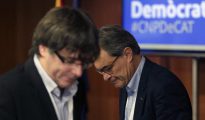 Artur Mas y Carles Puigdemont, en un reciente acto de su partido, el PDECat -la antigua Convergencia
