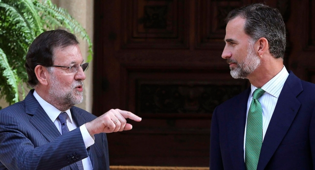 Mariano Rajoy y el Rey de España, Felipe VI.