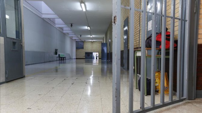 Interior de la cárcel de Brians, en Sant Esteve de Sesrovires.