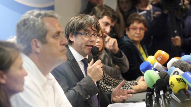 Puigdemont, hoy, en Bruselas.