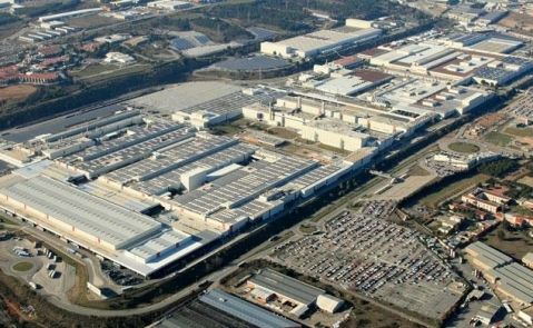 Vista aérea de la fábrica de Seat en Martorell