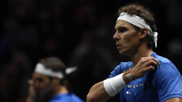 Rafa Nadal, durante la Laver Cup disputada en Praga