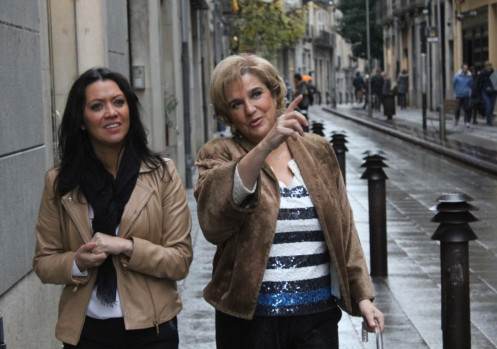 Marcela Topor y la sionista Pilar Rahola.