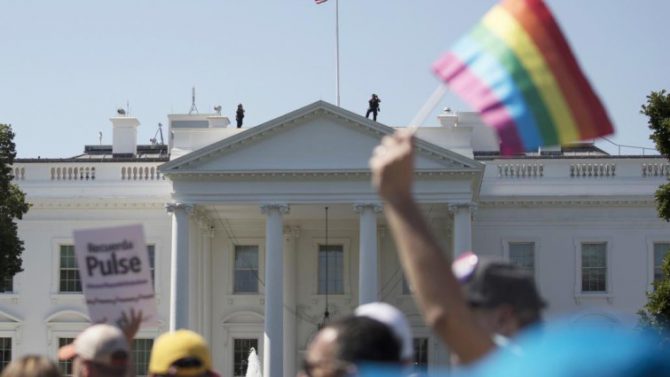 Manifestación en la Casa Blanca