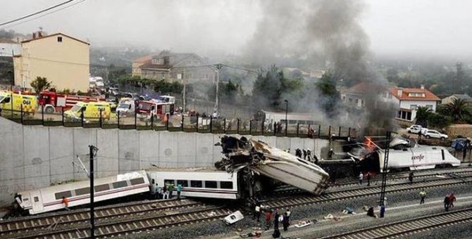 Accidente del Alvia en Santiago de Compostela.