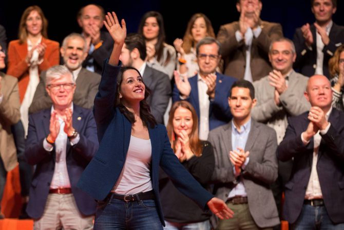 Inés Arrimadas, en un acto de Ciudadanos
