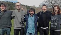 Évole con el etarra Otegui y miembros de Bildu.