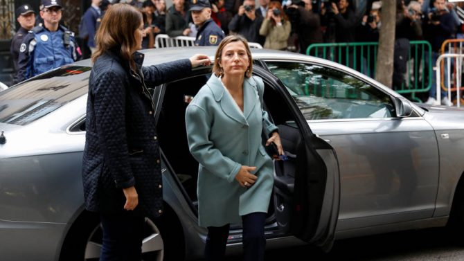 Carmen Forcadell, a su llegada al Tribunal Supremo.