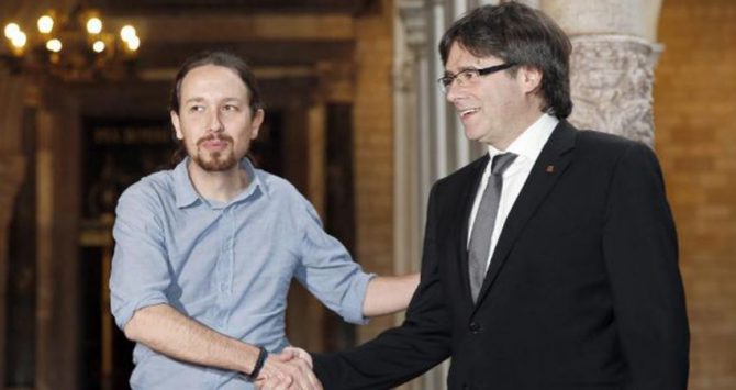 Iglesias y Puigdemont.
