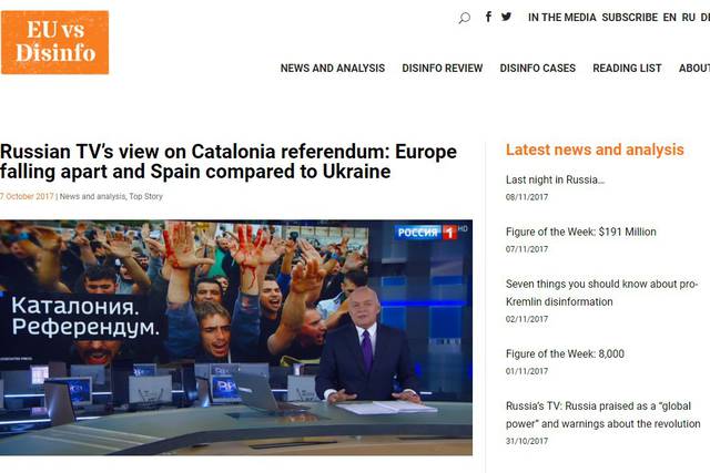 La UE detecta un aumento de la injerencia rusa en relación con Cataluña