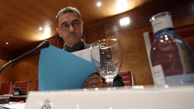 Juan Carlos Monedero, durante la comisión de investigación del Senado