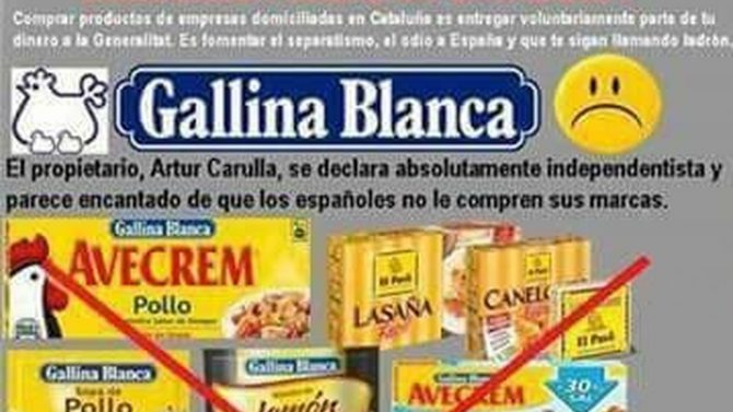 Ejemplo de imágenes que se difunden por las redes sociales llamando al boicot. Redes sociales