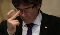 Puigdemont, el pasado martes en su comparecencia ante la prensa, en Bruselas