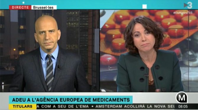 Xavi Coral, durante la conexión con Lídia Heredia