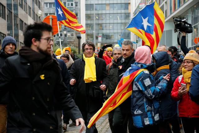 Manifestación independentista con miles de personas en Bruselas