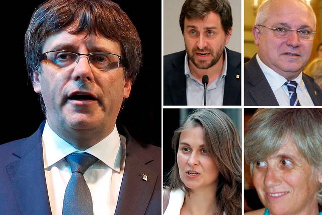 Carles Puigdemont y los exconsejeros en Bélgica
