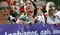 Inmaculada Colau, en el desfile del Orgullo Gay.